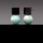 10mm amazonite onyx earrings(clip-on-option) - fasfas