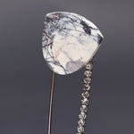 Arctic jasper safety pin brooch - fasfas