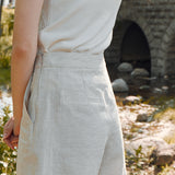 Linen blend shorts