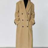 Noman double breasted cashmere coat camel