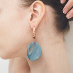 Cyan blue quasimodo earrings - fasfas