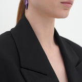 Amethyst idiocracy earrings(clip-on earrings) - fasfas