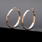 Hammer texture hoop earrings(3 colors) - fasfas