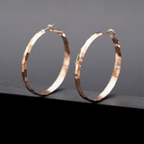 Hammer texture hoop earrings(3 colors) - fasfas
