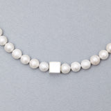 8mm texture white pearl necklace - fasfas