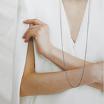 Two-way synthetic moonstone necklace - fasfas