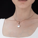 Moonstone mesh silk choker necklace - fasfas