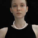Baroque pearl melanger necklace - 8mm pearl - fasfas