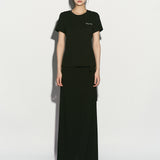 Logo embroidered t-shirt black