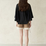 Asymmetrisches Hem Boot-Ausschnitt Top