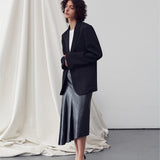 Twill blazer jacket black - fasfas