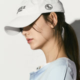 Bestickte Baseballkappe mit Logo, weiß
