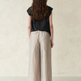 Asymmetrisches Hem Boot-Ausschnitt Top