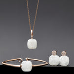 12mm white druzy agate earrings(clip-on-option) - fasfas