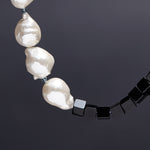 Simulated baroque pearl mix necklace - fasfas