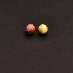 8mm mookaite earrings(clip-on-option) - fasfas