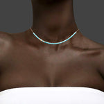 Invisible 2mm turquoise necklace - fasfas