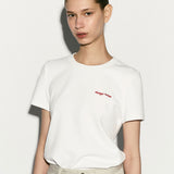 Logo embroidered t-shirt white