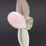Chic leaf brooch pink - fasfas