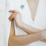 Dancing objet No.19 duo petit brooch silver - fasfas