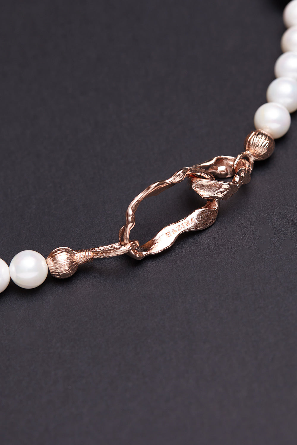 Baroque pearl melanger necklace - 8mm pearl - fasfas