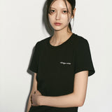 Logo embroidered t-shirt black