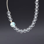 Crystal quaztz necklace (8mm) - fasfas
