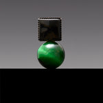 10mm green tiger eyes onyx earrings(clip-on-option) - fasfas