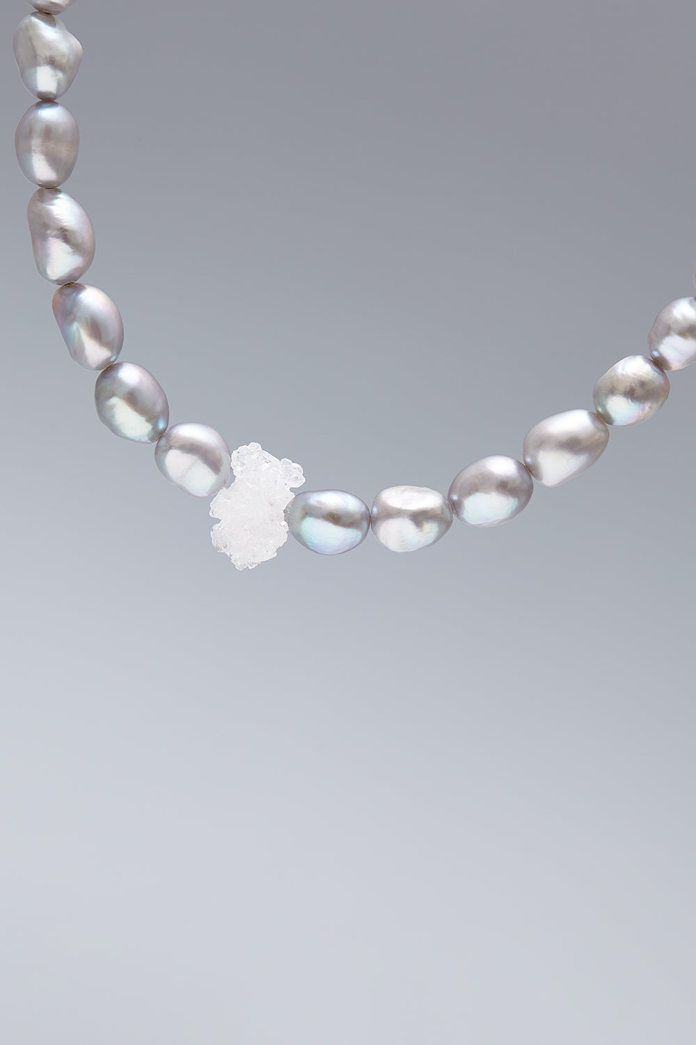 6.5mm grey freshwater pearl necklace - fasfas