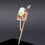 Green theoria brooch oval - fasfas