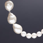 Baroque pearl melanger necklace - 8mm pearl - fasfas
