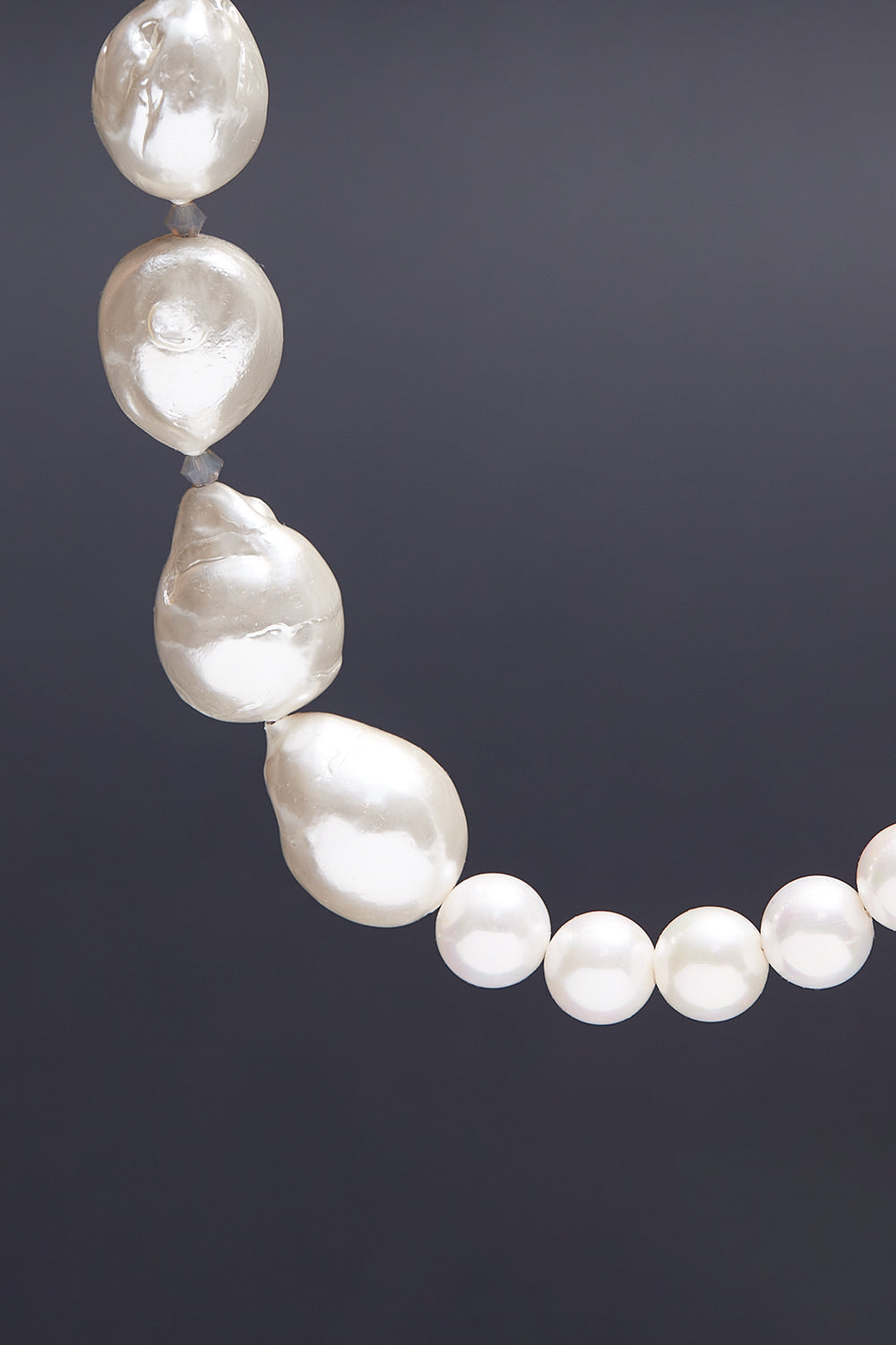 Baroque pearl melanger necklace - 8mm pearl - fasfas