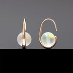 Moonstone oval hoop earrings - fasfas