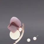 Mignon brooch+earrings set ivory - fasfas