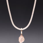 Irregular peachmoonsone necklace - fasfas