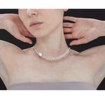 Crystal quaztz necklace (8mm) - fasfas