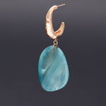 Cyan blue quasimodo earrings - fasfas