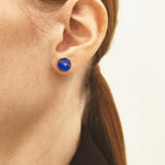 10mm apisLazuli earrings(clip-on-option) - fasfas