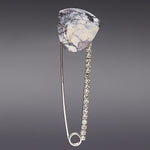 Arctic jasper safety pin brooch - fasfas