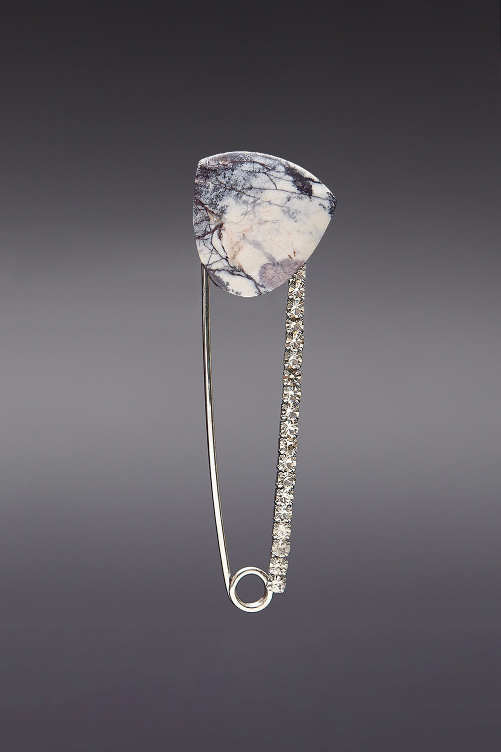 Arctic jasper safety pin brooch - fasfas