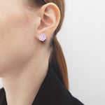 Kunzite core poise earrings(clip-on earrings) - fasfas