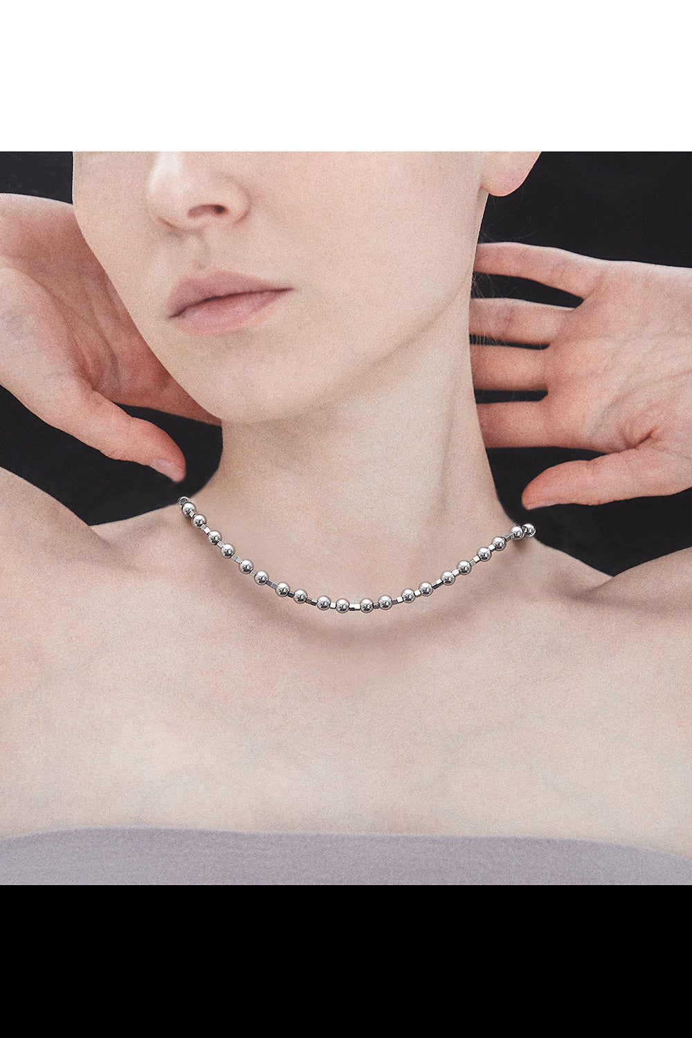 Somewhere between grey and hematite (6mm) [unisex] - fasfas