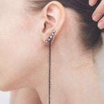 Etoile mismatched dramatic earrings noir - fasfas