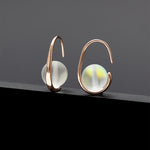 Moonstone oval hoop earrings - fasfas