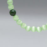 8mm green cats eyes necklace - fasfas
