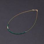 Invisible 2mm malachite necklace - fasfas