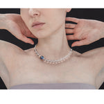 Crystal quaztz necklace (10mm) - fasfas