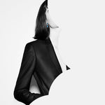 Radiant opal earrigns noir(clip-on earrings) - fasfas