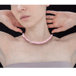 8m pink cats eyes necklace - fasfas