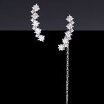 Etoile mismatched dramatic earrings silver - fasfas